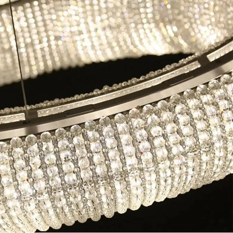 Afralia™ Crystal Luxury Pendant Light: Elegant E14 LED Fixture for Living Room Decor