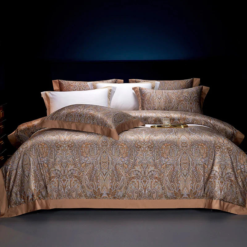 Afralia™ Bohemian Style 1000TC Egyptian Cotton Bedding Set with Digital Printing