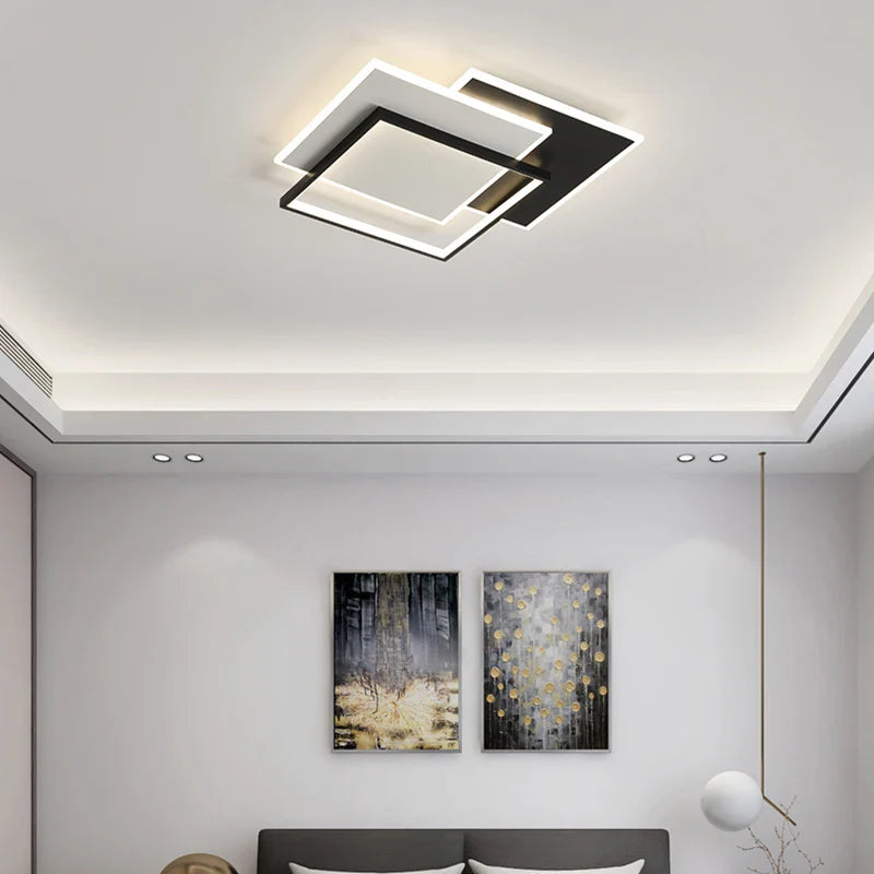 Afralia™ Modern LED Chandelier for Living Room, Bedroom, Dining Room - Dimmable Indoor Lighting Fixtures
