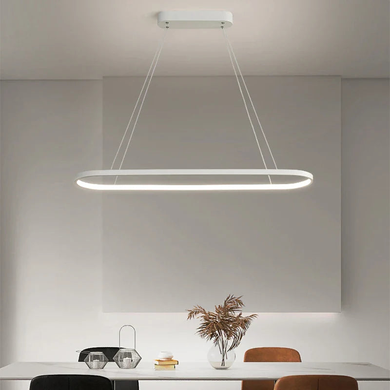 Afralia™ Modern LED Pendant Lamp for Living Room, Restaurant, Bedroom Decor - Remote Control
