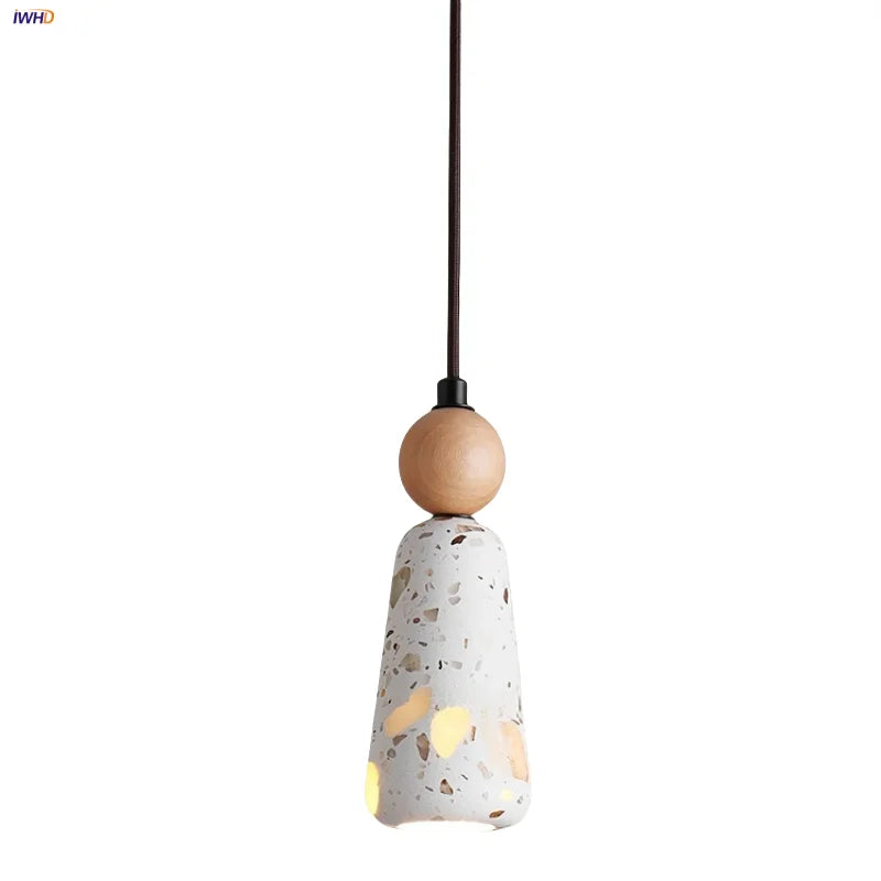 Afralia™ Stone Terrazzo LED Pendant Lights - Modern Nordic Adjustable Hanging Lamp