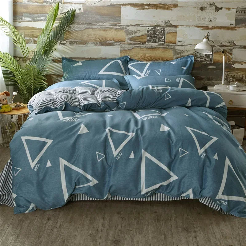 Afralia™ Printed Duvet Cover Set King Size: Lovely, Single Double Blanket Comforter & Pillowcase