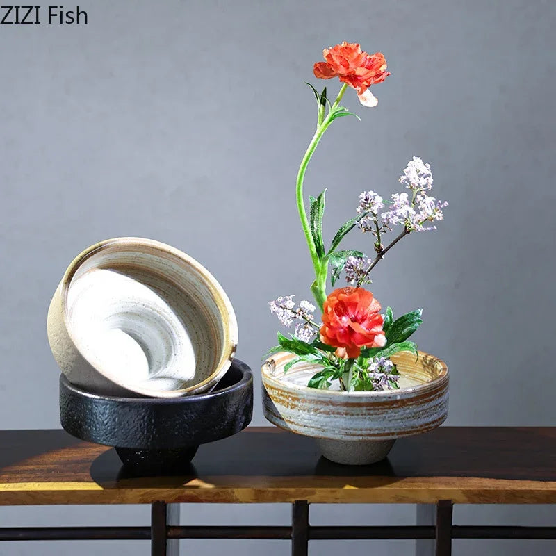 Afralia™ Small Flowers Pots Desk Decor Ceramic Vases Room Aesthetic Floral Arrangement