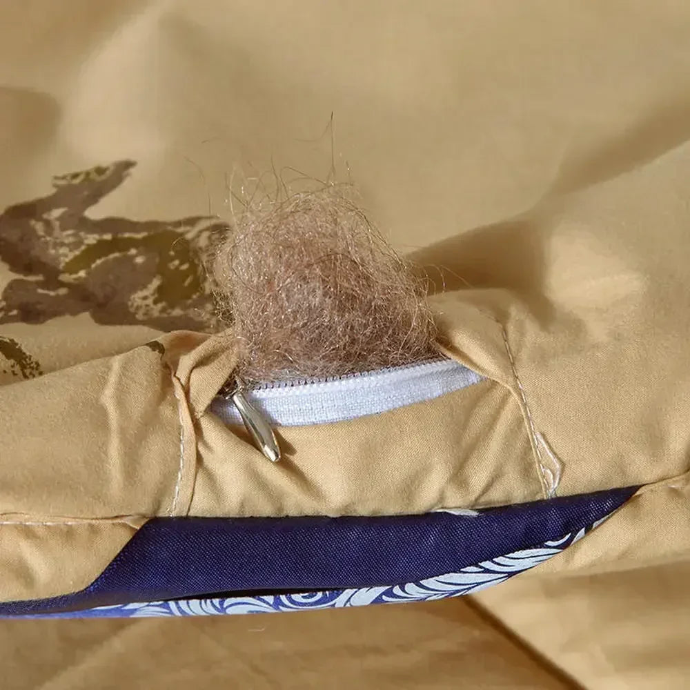 Afralia™ Camel Hair Quilted Blanket Comforter Single King Size
