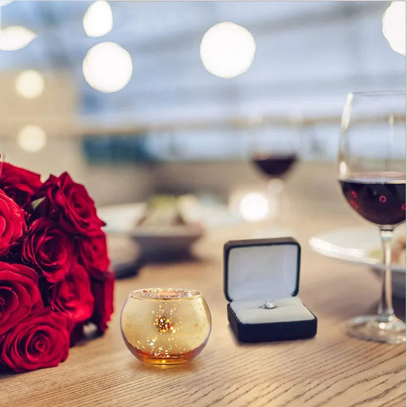 Afralia™ Mercury Tealight Candle Holder for Home and Events