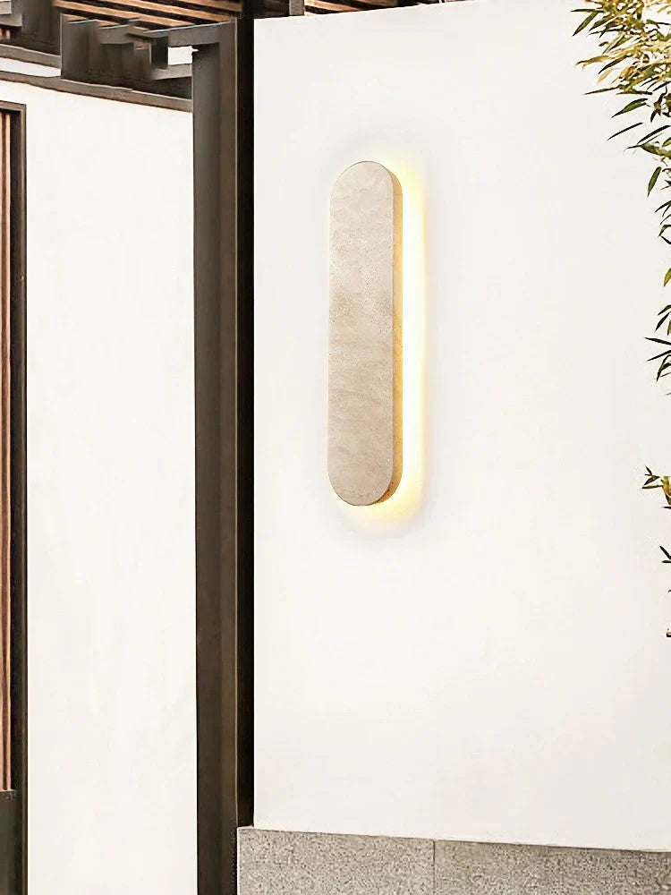 Afralia™ Stone LED Wall Lamp: Outdoor Waterproof Linear Garden Lighting for Villa & Courtyard