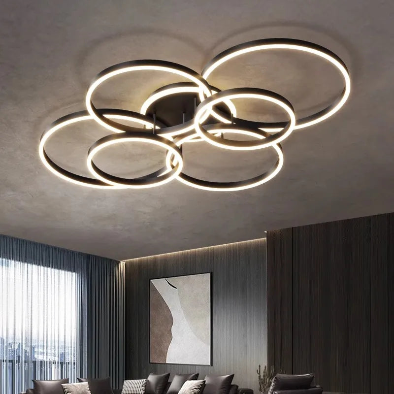 Afralia™ Smart LED Ceiling Lights for Nordic Home Decor