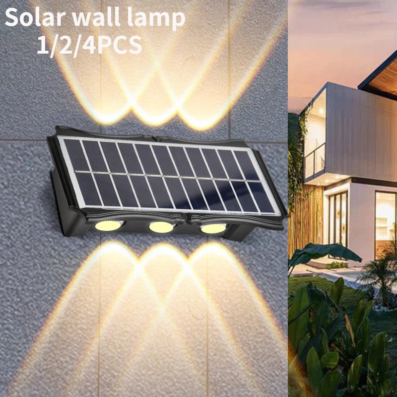 Afralia™ Outdoor Solar Garden Wall Lights Sensor Waterproof Luminous Lamp