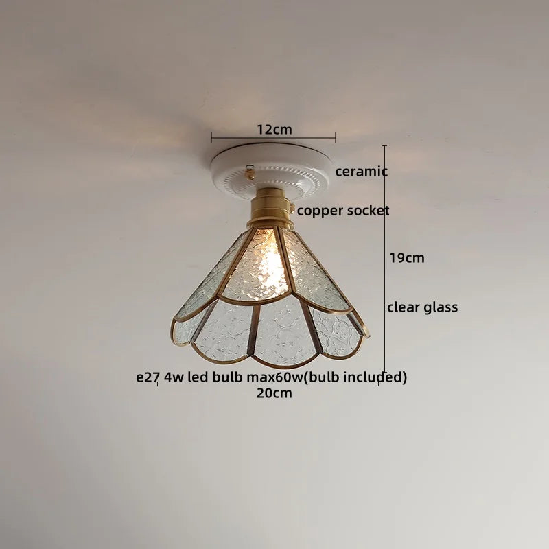 Afralia™ Ceramic LED Ceiling Light Creamy White Nordic Indoor Lighting Fixture