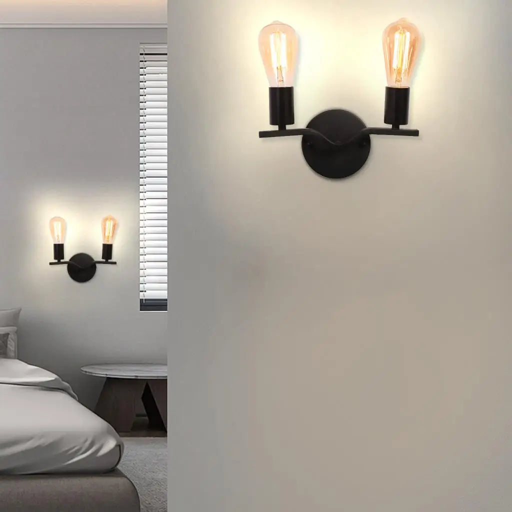 Afralia™ Loft Iron Wood Wall Sconce Vintage Indoor Lighting Fixture