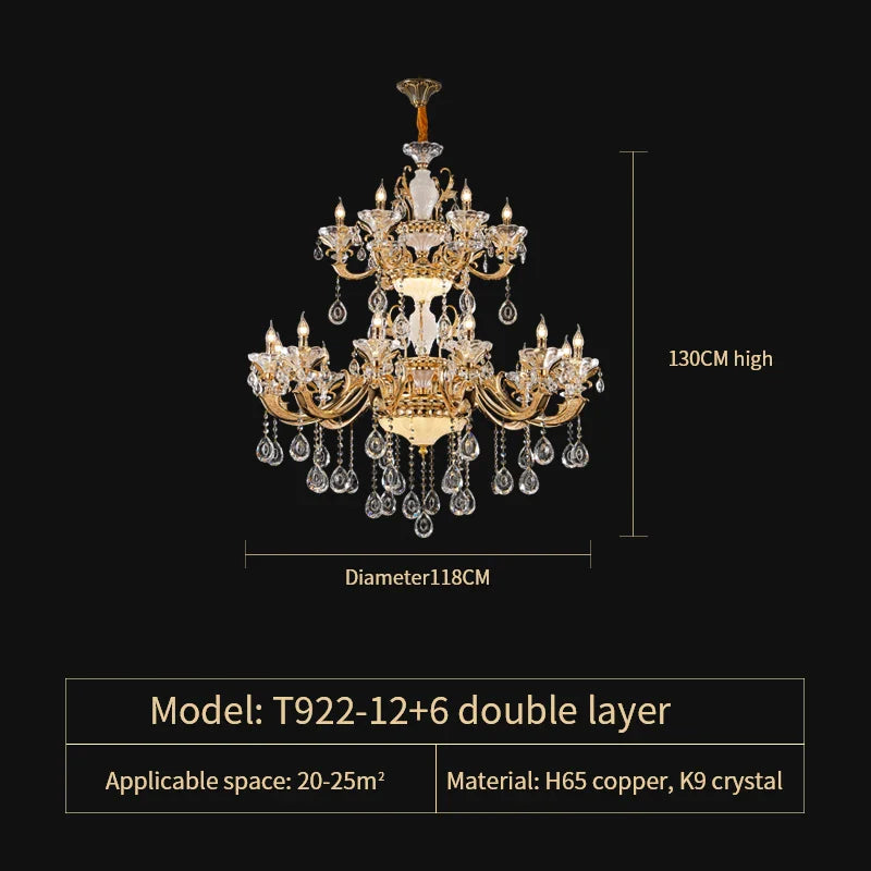 Afralia™ Elegant Crystal Chandelier for Living Room, Dining Room, and Bedroom
