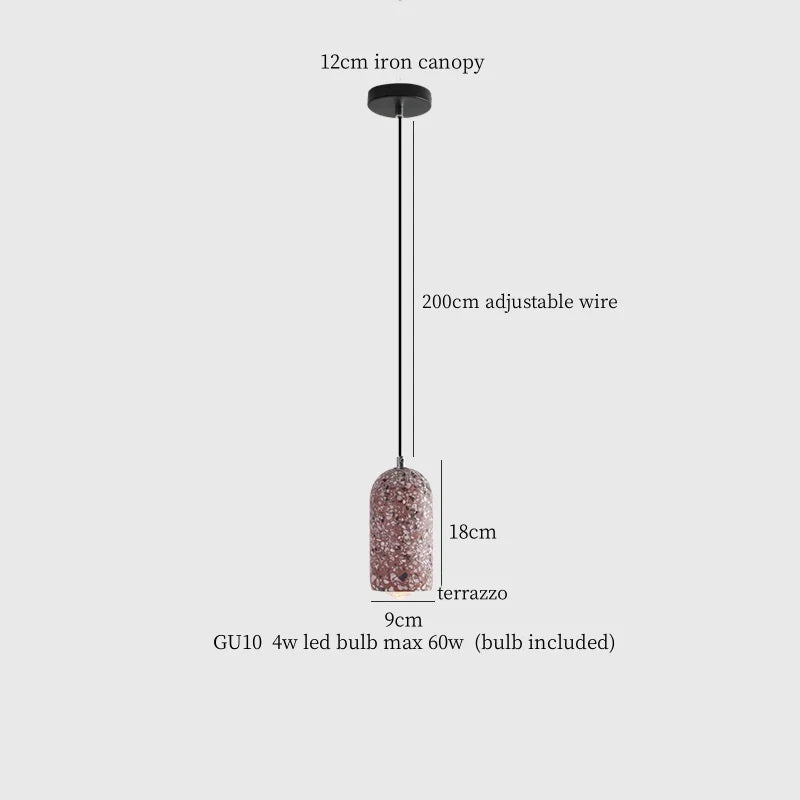 Afralia™ Terrazzo LED Pendant Lamp: Nordic Modern Style for Home, Bar, and Cafe Lighting.