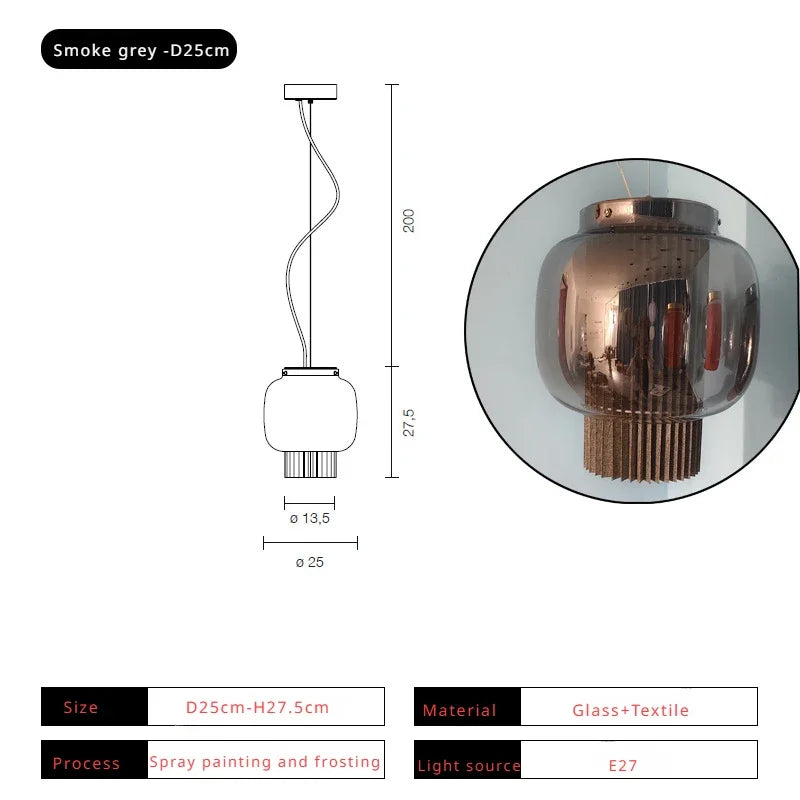 Afralia™ Nordic Glass LED Pendant Chandelier for Home Dining and Kitchen Bar