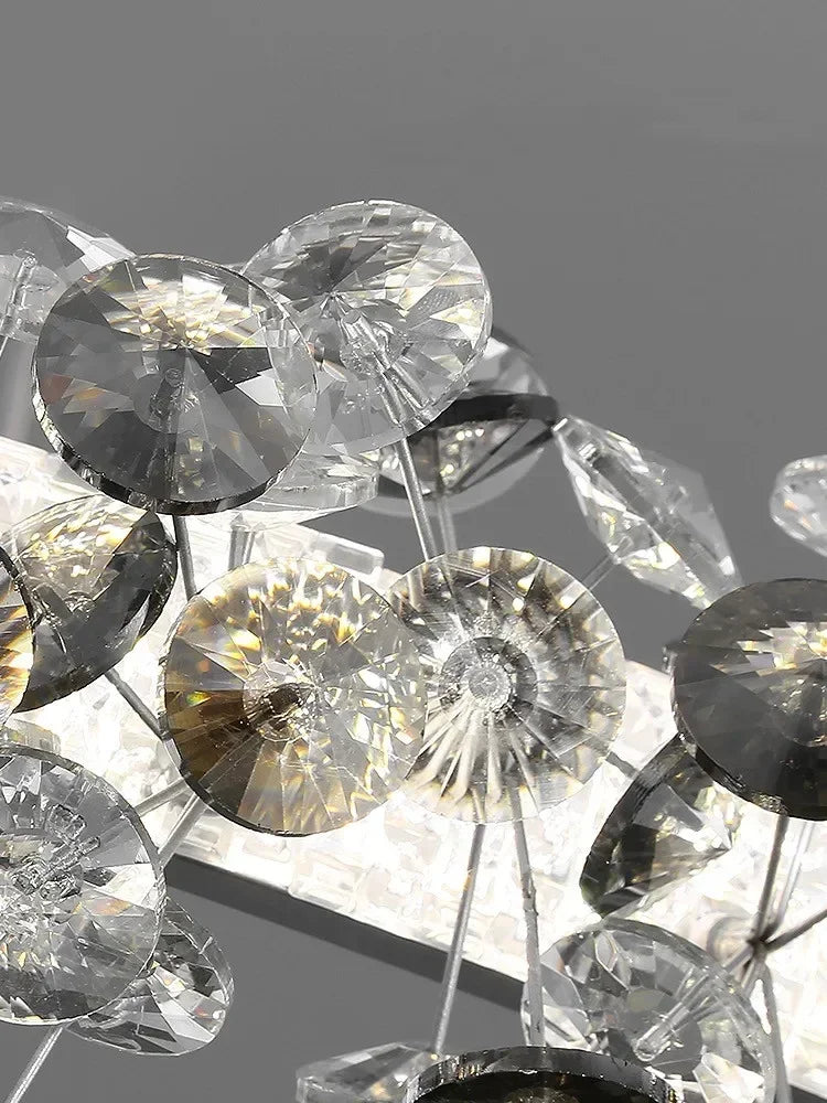 Afralia™ Sun Flower Crystal LED Ring Pendant Chandelier - Luxury Nordic Ceiling Light