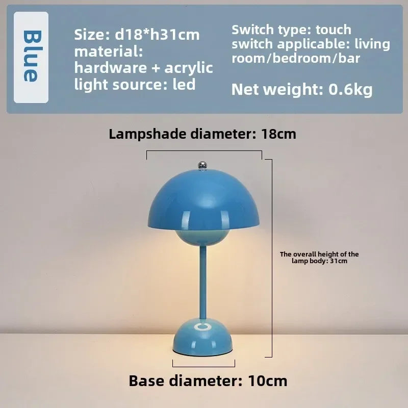 Afralia™ LED Decorative Table Lamp - 3 Color Charging Atmosphere Light