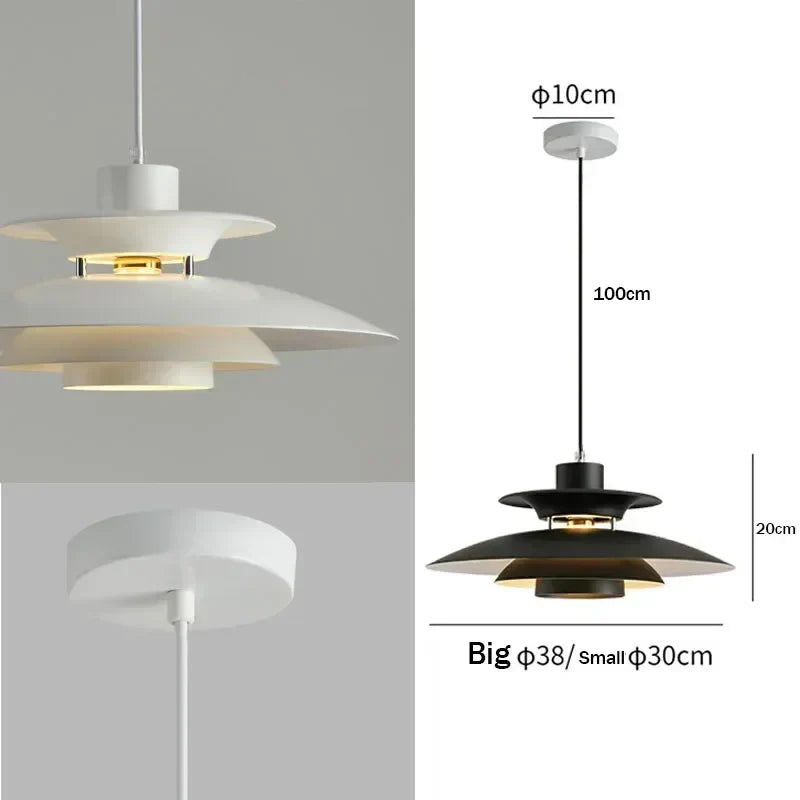 Afralia™ UFO Pendant Light Fixture: Nordic Design Chandelier for Restaurant, Bedroom & Living Room