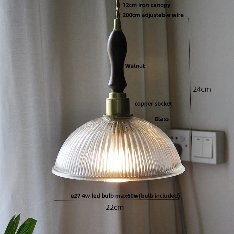 Afralia™ Nordic LED Glass Pendant Light Fixture with Adjustable Wire for Study & Dining Room