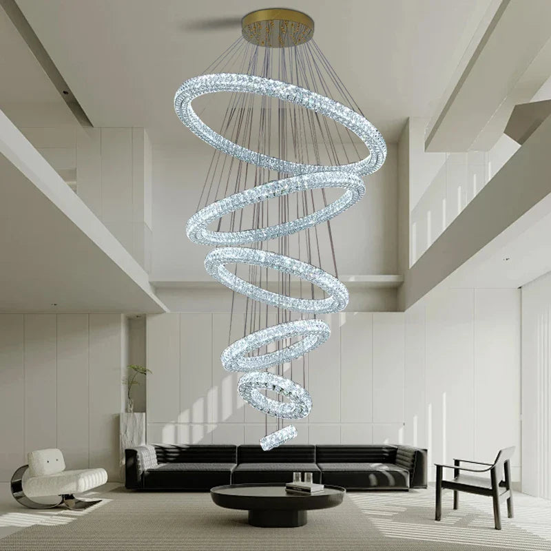 Afralia™ Rings Ceiling Pendant Light Dimmable Adjustable Hanglamp for Villa Decoration