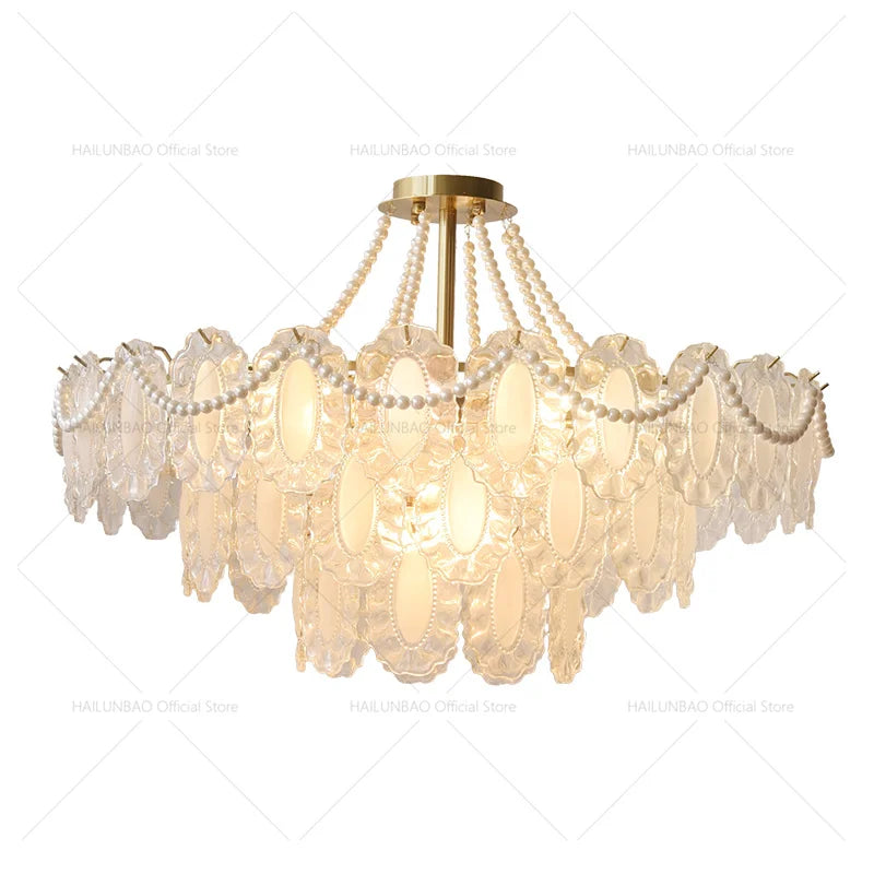 Afralia™ Cream Wind Crystal Chandelier - Elegant French Design for Luxury Living Spaces