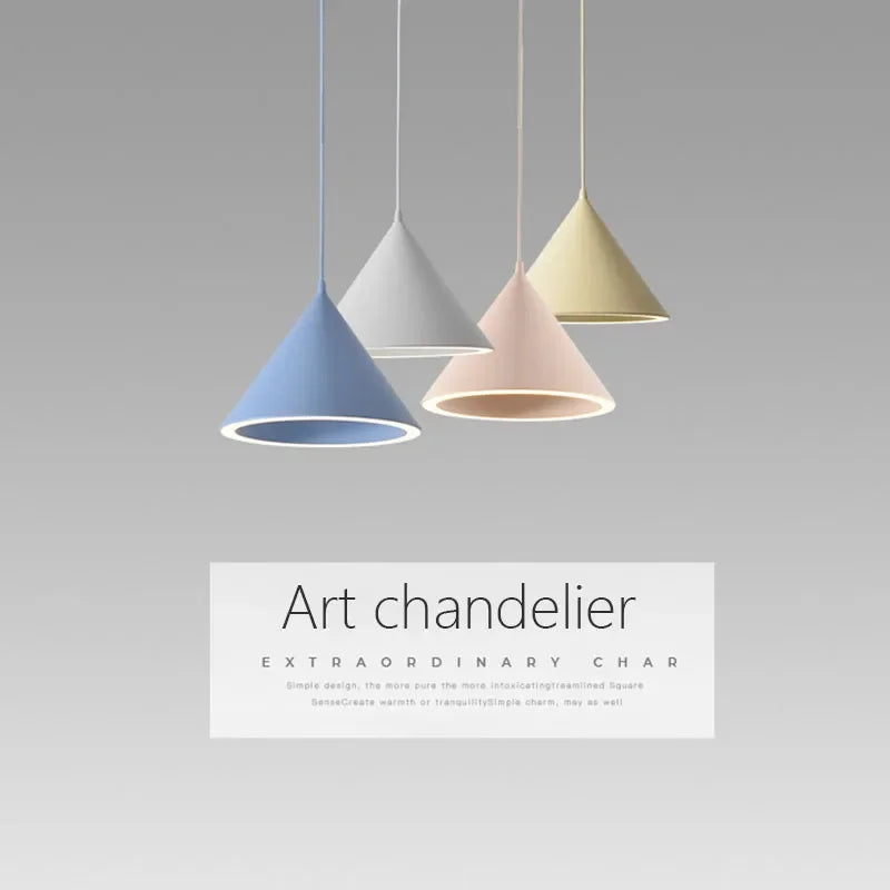 Afralia™ Macaron LED Pendant Light: Modern Chandelier Fixture for Living Dining Bedroom