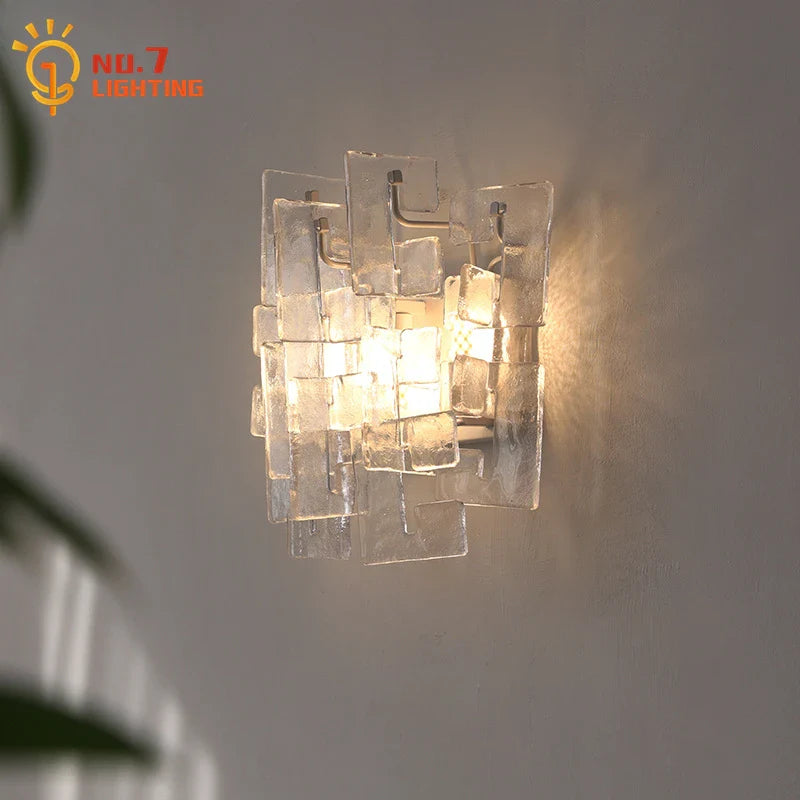 Afralia™ Medieval Glass Wall Lamp: LED G9 French Design Art Decor for Bedroom & Studio