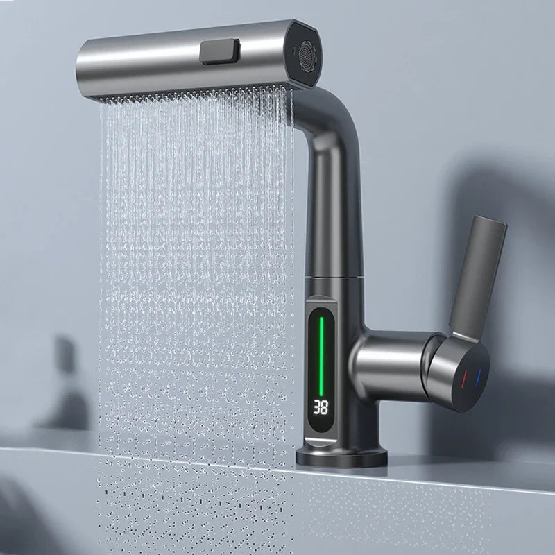 Afralia™ Digital Display Basin Faucet with Temperature Control