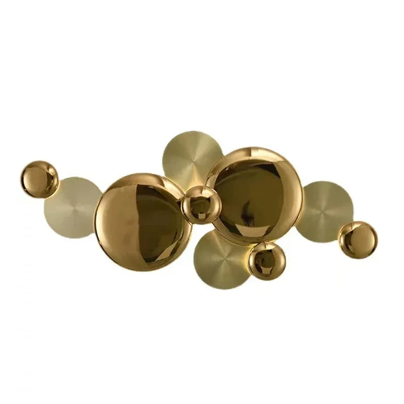 Afralia™ Postmodern LED Copper Disc Wall Lamp for Luxury Home Interior Lighting