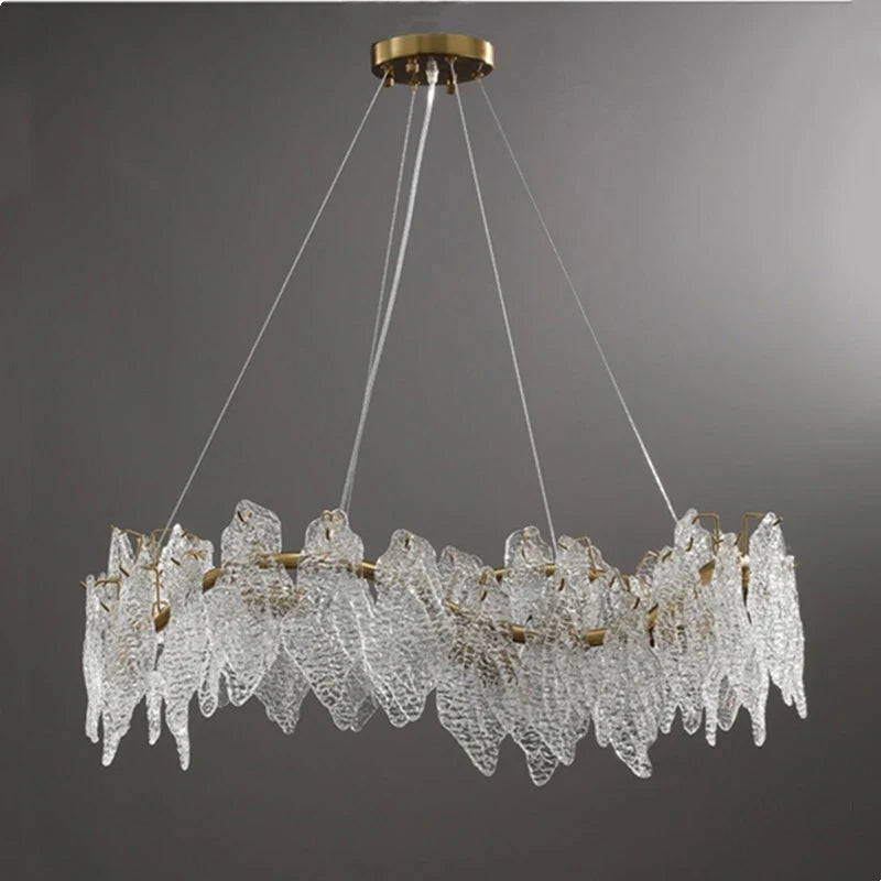 Afralia™ Wavy Copper Chandelier: Light Luxury for Living Room, Study, Bedroom