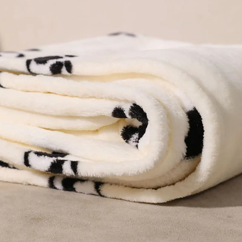 Afralia™ Cartoon Panda Flannel Double Sided Woolen Blanket for Home Office Sofa - Super Soft & Cozy