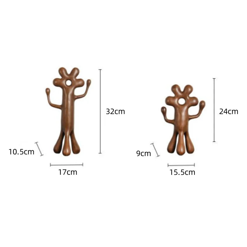 Afralia™ Abstract Flower Man Alien Sculpture Home Decor Figurine