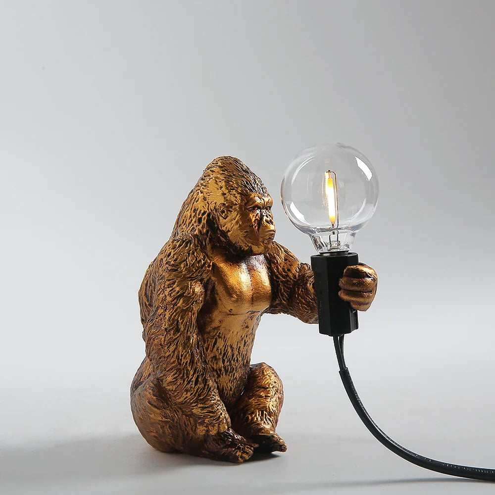 Afralia™ Orangutan LED Table Lamp: Italian Resin Night Light for Living Room, Bedroom, or Desk