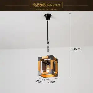 Afralia™ 6-Head Industrial Style Pendant Lamp - Retro Solid Wood Iron Table Light