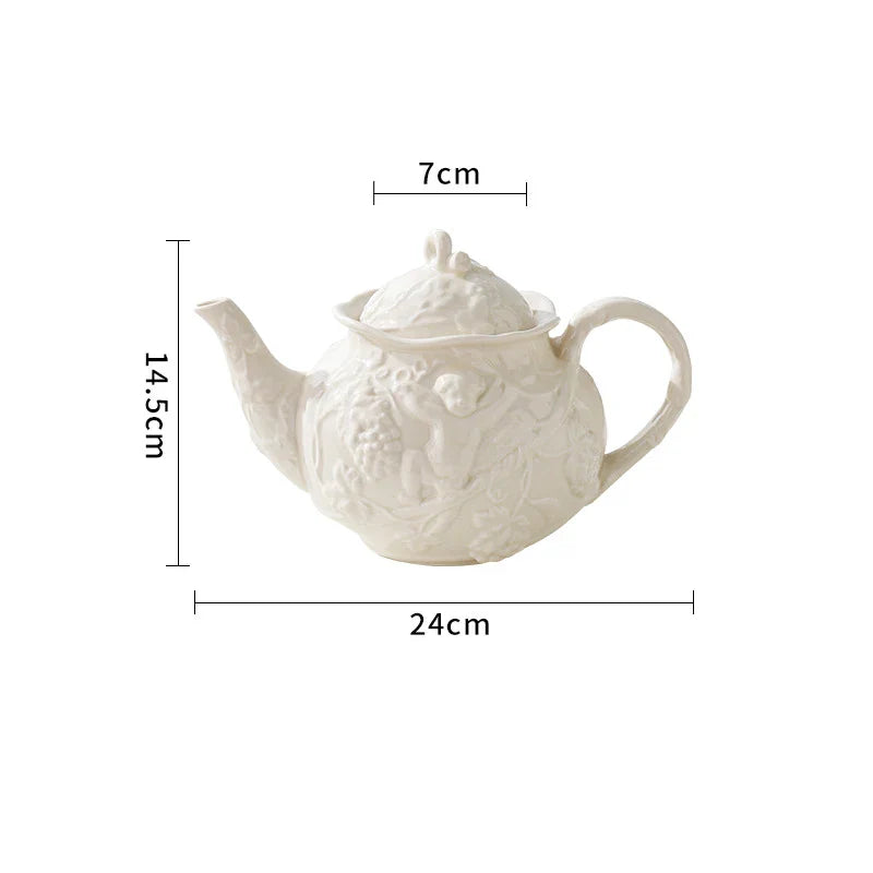Afralia™ Angel Relief Ceramic Tableware Set