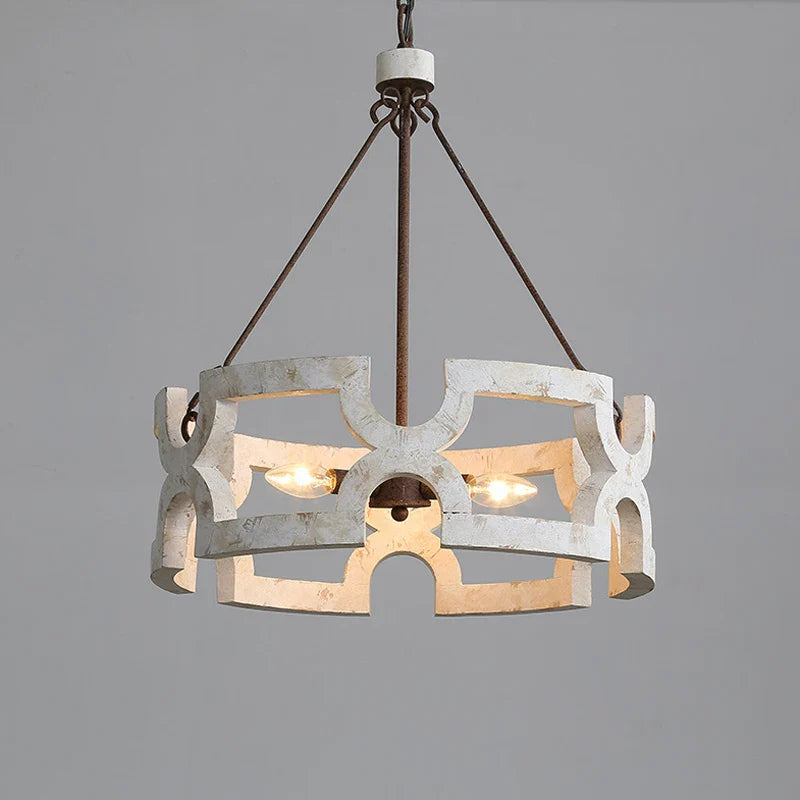 Afralia™ Rustic Wood Chandelier - Rural Living Room Dining Room Pendant Lamp