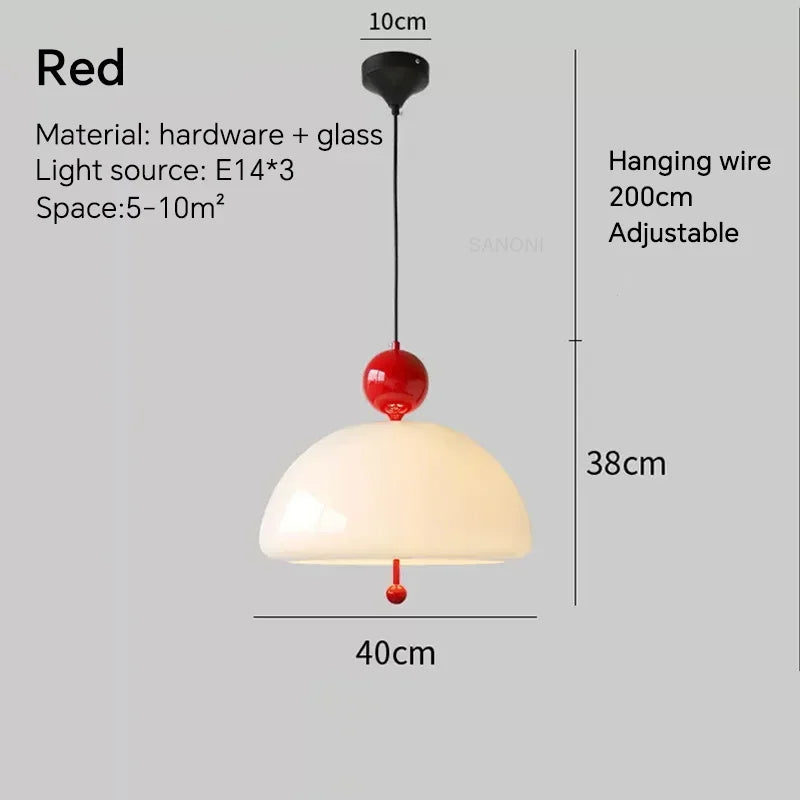 Afralia™ Glass Pendant Light Medieval French Bauhaus Retro Post-modern Hanging Lamp