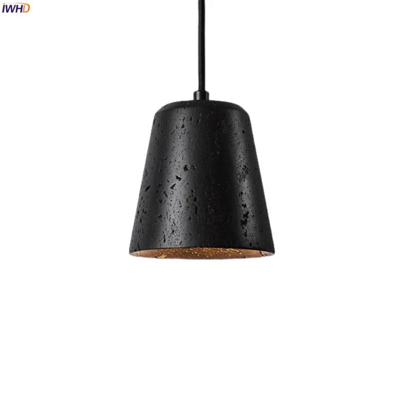 Afralia™ Black Travertine Pendant Light - Nordic Minimalism LED Pendant Lamps for Living Dining Room