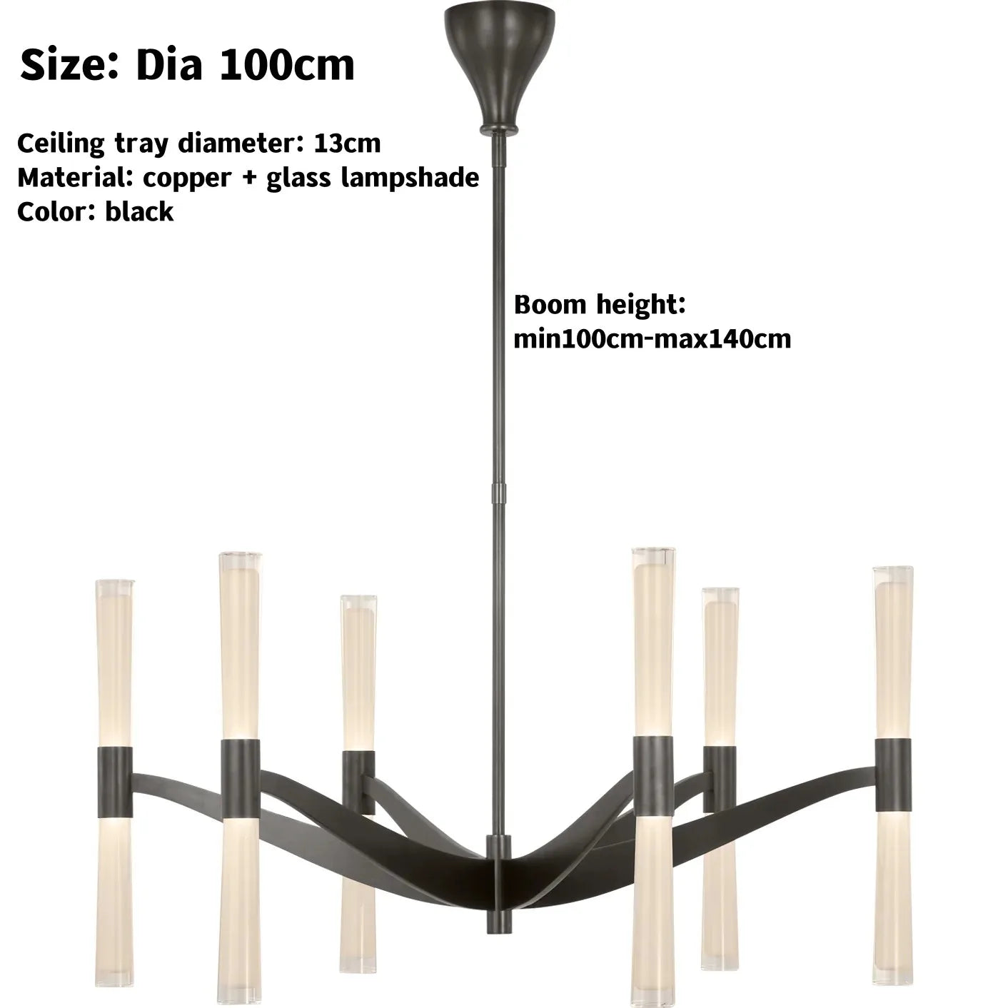 Afralia™ LED Brass Glass Chandelier | Modern Luxury Dining Room Ceiling Light