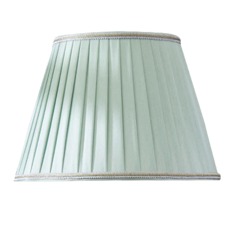 Afralia™ Embroidery Lace Fabric Table Lamp Shade - Pleated Design for American Style