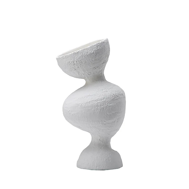 Afralia™ Geometric Abstract Ceramic Vase Skew Furnishing Articles Room Decoration Accessories