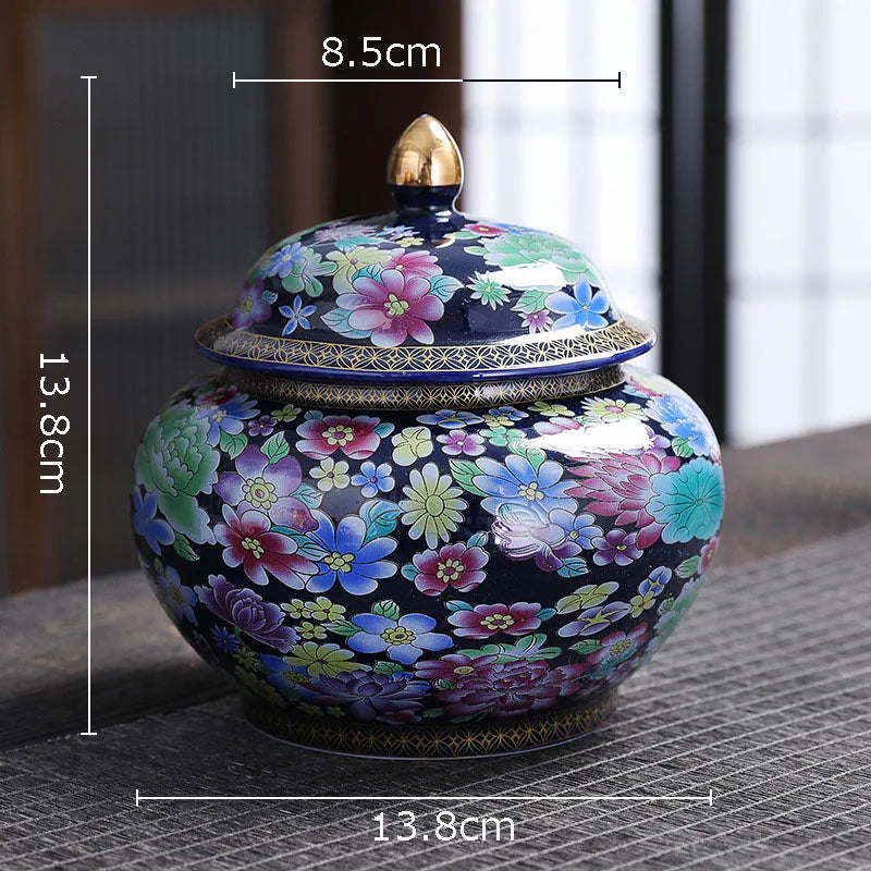 Afralia™ Porcelain Tea Canister: Sealed Ceramic Tea Caddy for Storage and Decoration