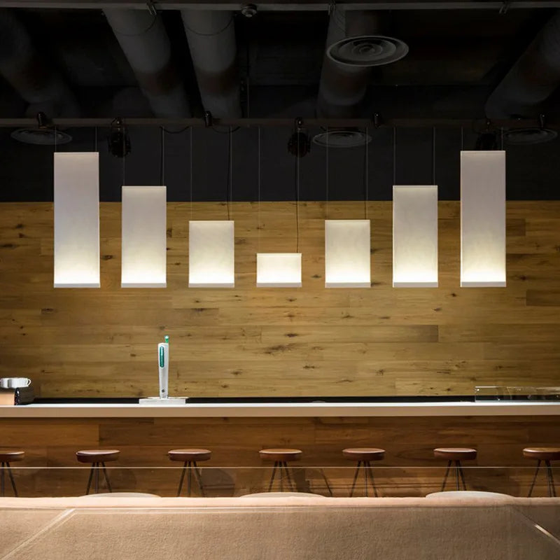 Afralia™ Square Knit Fabric Pendant Light Fixture for Dining Room and Kitchen