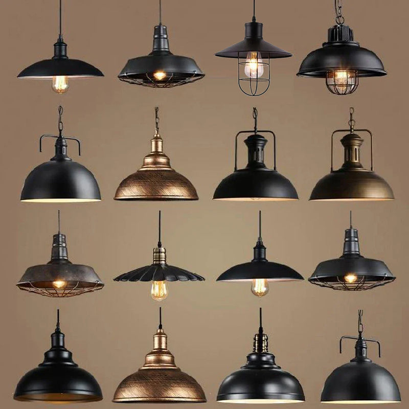 Afralia™ Industrial Loft Chandelier Pendant Lamp LED Edison Vintage Hanging Light