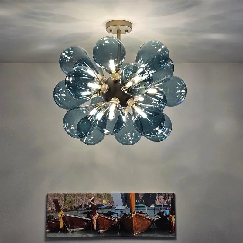 Afralia™ Nordic Molecular Bubble Glass Pendant Light