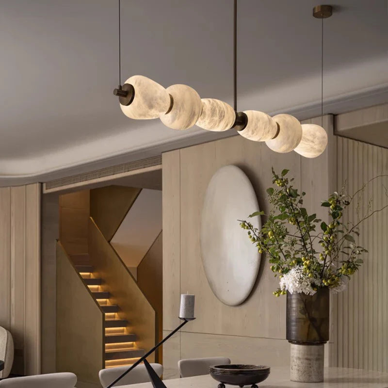 Afralia™ Marble Pendant Light: Luxury Stone Hanging Lamp for Dining Room & Bar