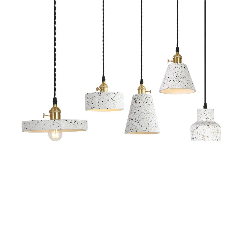 Afralia™ Terrazzo LED Pendant Lights, Adjustable Wire, Nordic Modern Hanging Lamp