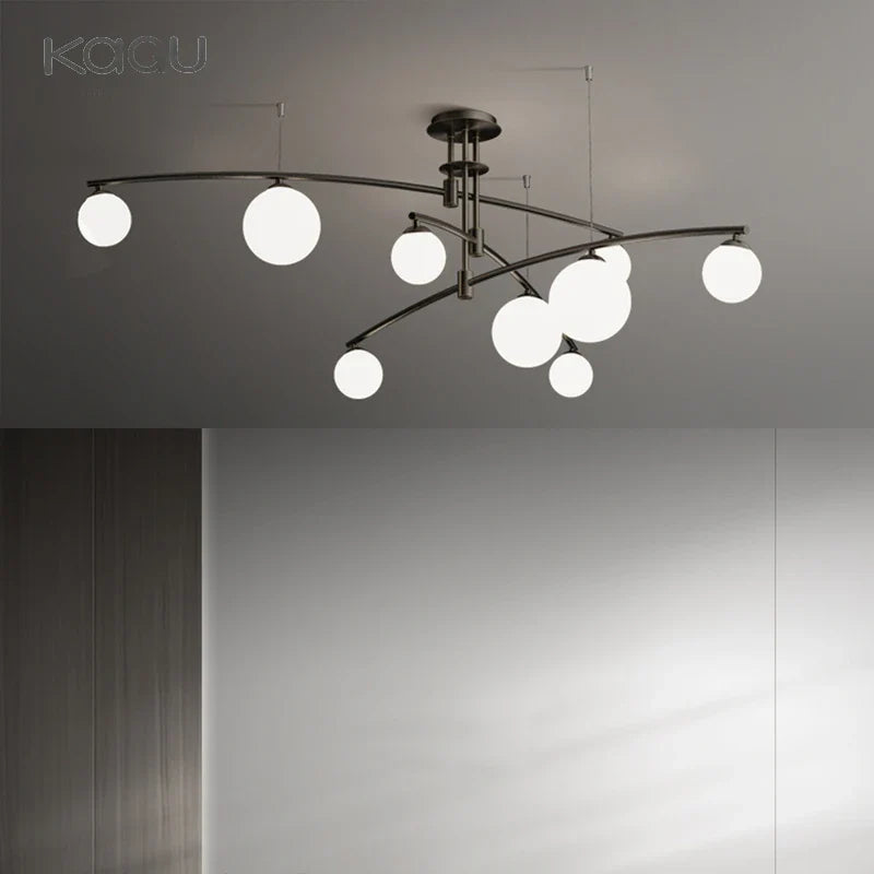 Afralia™ Modern Minimalist Nordic Chandelier for Creative Living Room Decor