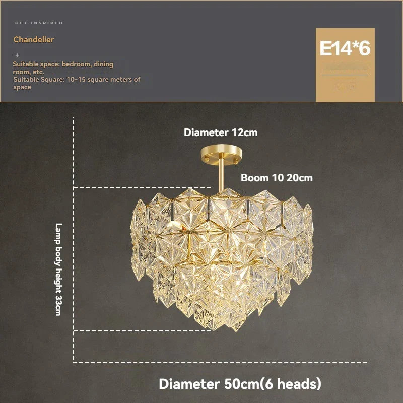 Afralia™ Crystal Chandelier: Luxury Lighting for Bedroom, Foyer, Dining & Living Room
