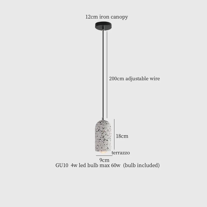 Afralia™ Terrazzo LED Pendant Lamp: Nordic Modern Style for Home, Bar, and Cafe Lighting.