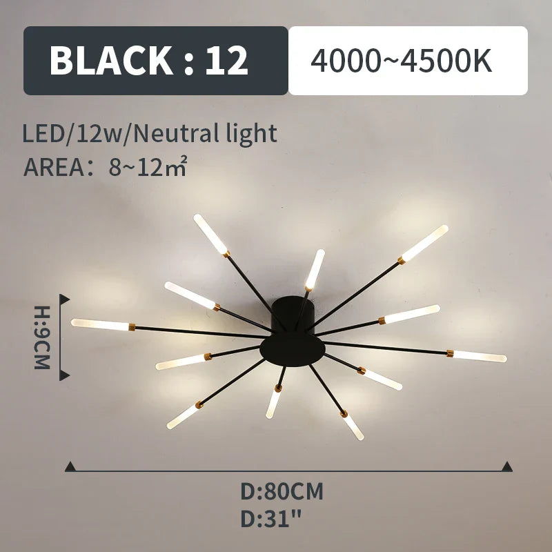 Afralia™ Fireworks Pendant Lamps: Modern LED Chandelier for Living Room, Bedroom, and Home Lighting