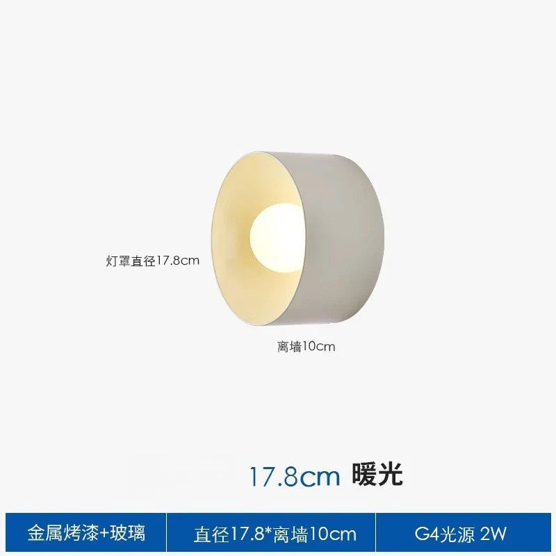 Afralia™ Modern LED Wall Lamp for Living Room/Bedroom/Cafe, Black/White Round Design